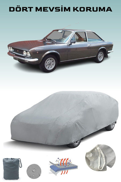 Breen غطاء سيارة رمادي لسيارة فيات 124 سبورت كوبيه موديلات 1969 - 1972، غطاء سيارة، خيمة سيارة