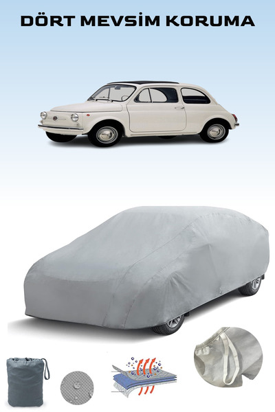 Breen غطاء سيارة رمادي لسيارة فيات 500 دي موديلات 1960 - 1969، غطاء سيارة، خي...