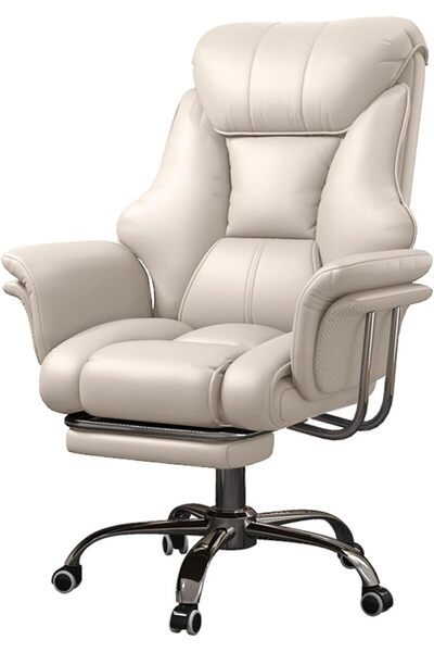 ROCKCAMEL Big Office Chair with Retractable Footrest