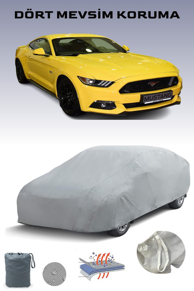 Breen غطاء سيارة فورد موستانج في رمادي اللون، غطاء سيارة، خيمة سيارة