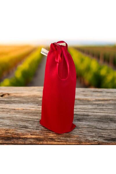 LİFENES Multi-Purpose Glass Bottle Bag with Drawstring |   Canvas Fabric Bott...