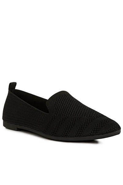 london Rag Women Knit Textile Solid Flats in Black