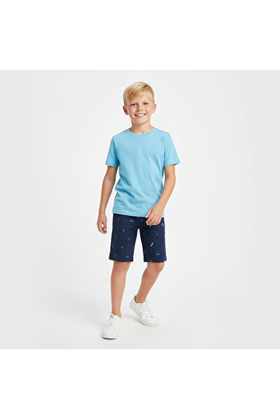 BONBON Boy's Navy Blue Color Printed Shorts Bb2117