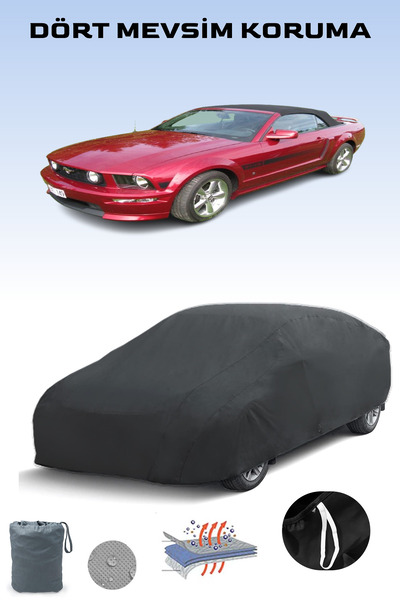 Breen غطاء سيارة فورد موستانج كونفيرتيبل 5 أسود، غطاء سيارة، خيمة سيارة