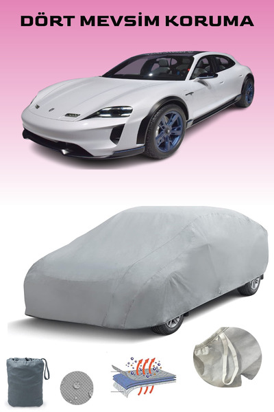 Breen Grey Porsche Mission E Cross Turismo Concept Car Tarpaulin, Auto Cover,...