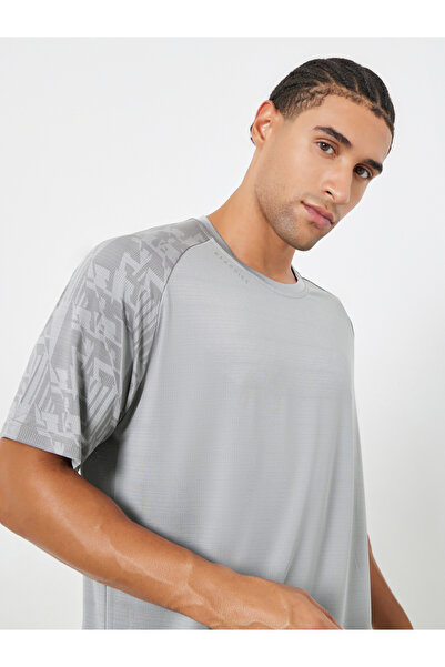 Styli Men Grey Quick-Dry Training T-Shirt