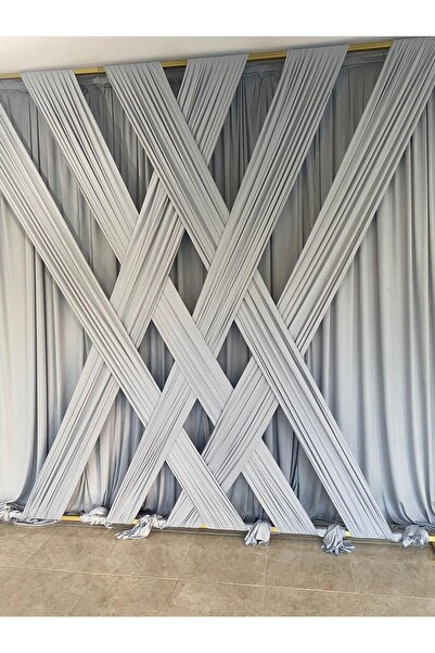 Marka GRİ ÇAPRAZ PERDE FON