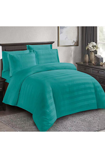 OEM Damask bed linen for double bed 2 people Dreamelle, 6 pieces, Finet, Turquoise