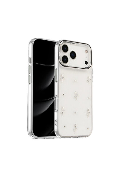 UnDePlus Apple iPhone 17 Pro Max Case Transparent with Embossed Shiny Pattern...