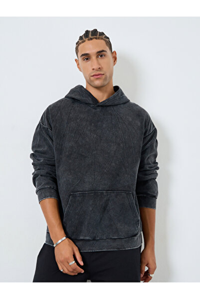 Take Two By Styli Men Solid Long Sleeve Kangaroo Pocket Hoodie