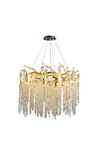 trandafi led Candelabru din sticlă cristalină Modern 60cm Crystal Chandelier ...