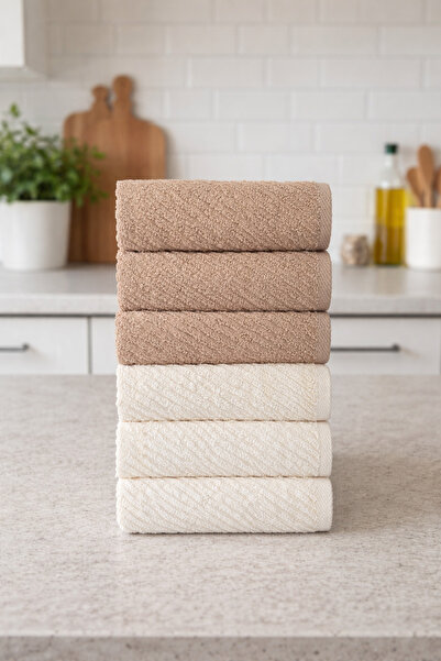 Lucy and Home Prosop de bucătărie din bumbac Diagonal, pachet de 6, 40x60cm