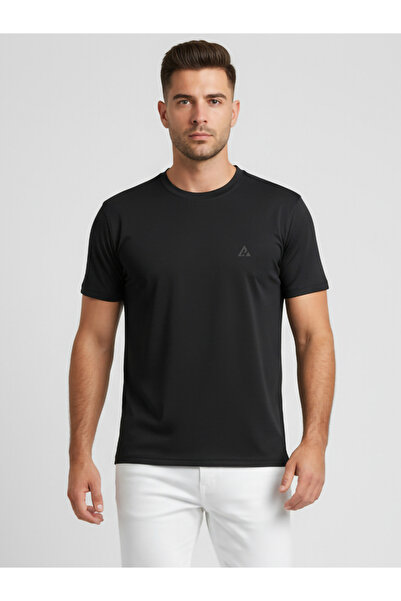 Clans & Hans By Styli Men Black Logo Crew Neck T-Shirt