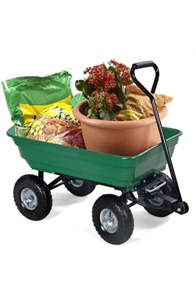 PROCART Garden cart, maximum load 300 kg, foldable bucket, long handle with non-slip sponge
