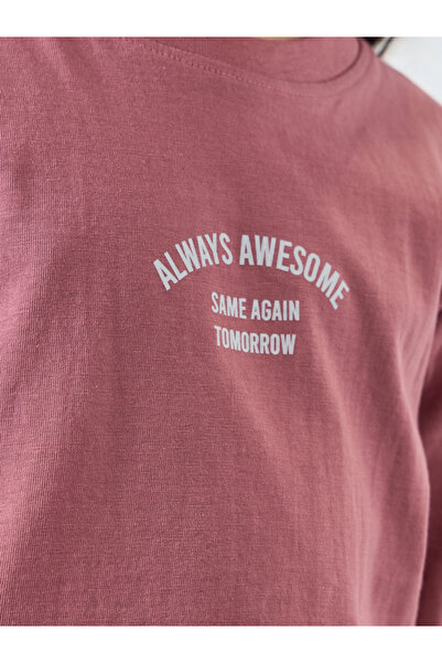 Styli Girls Purple Long Sleeve Slogan T-Shirt