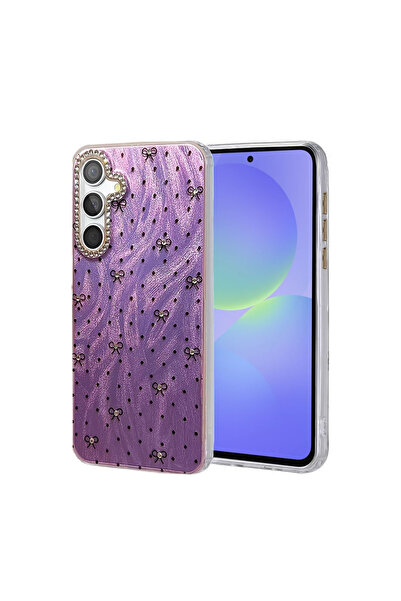 UnDePlus غطاء حماية لهاتف سامسونج جالاكسي A36 بنمط براق ملون ونقش بارز