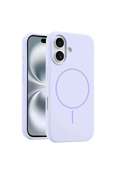 UnDePlus Apple iPhone 16 Kılıf Lansaman Silikon M-Safe Magnetik Şarj Jully Kapak