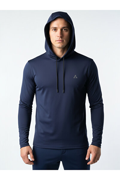 Clans & Hans By Styli Men Navy Blue Long Sleeve Hoodie