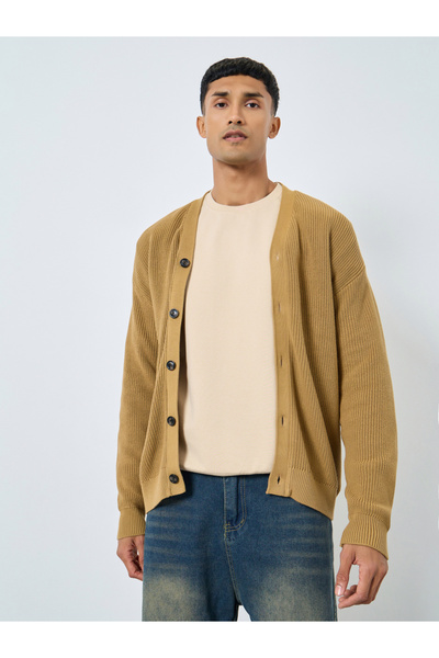 Styli Front Buttoned Chunky Knit Cardigan