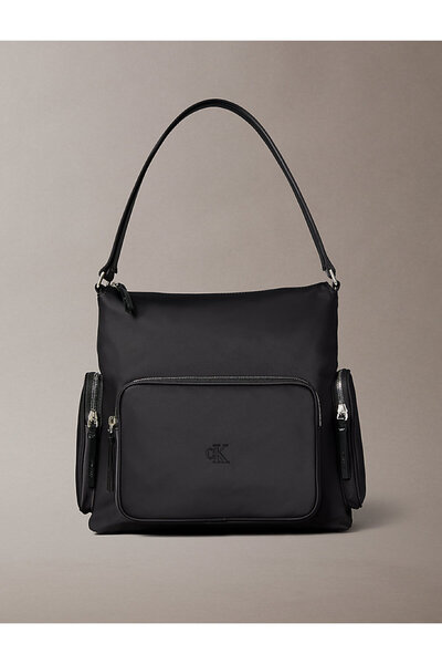 Calvin Klein Kadın Pocket Naylon Satchel Çanta