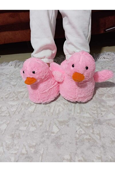 Migenty Ördek figürlü Çocuk Panduf Kaymaz Tabanlı Sıcak Tutan Ev Botu