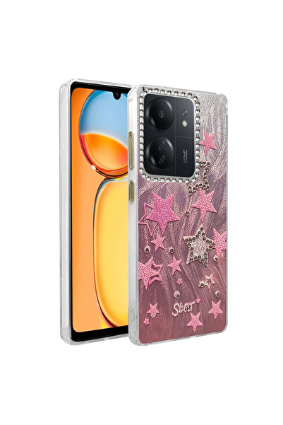 UnDePlus غطاء حماية لهاتف شاومي ريدمي 13C بنمط منقوش لامع وملون