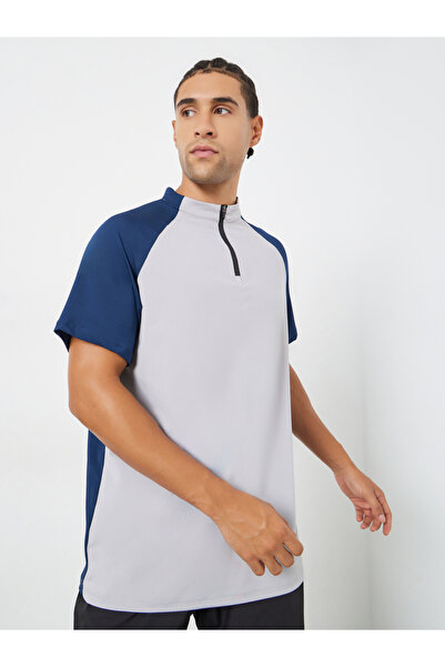 Styli Men Navy Blue Raglan Sleeve Athleisure T-Shirt