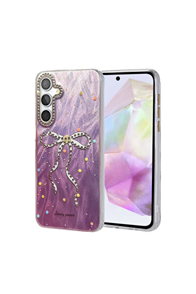 UnDePlus غطاء حماية لهاتف سامسونج جالاكسي A35 5G بنمط منقوش ملون ولامع