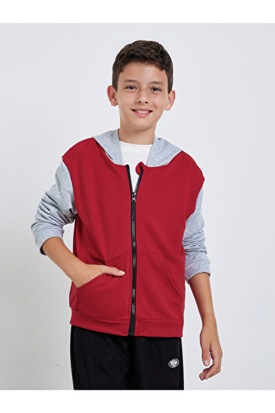 Styli جاكيت أطفال أحمر ألوان متباينة
