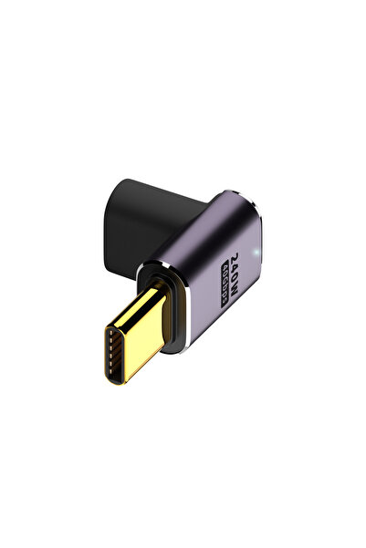 silabor 240W Yüksek Güçlü Type-C Adaptör 90 Derece L Başlı U Şeklinde 40Gbps ...