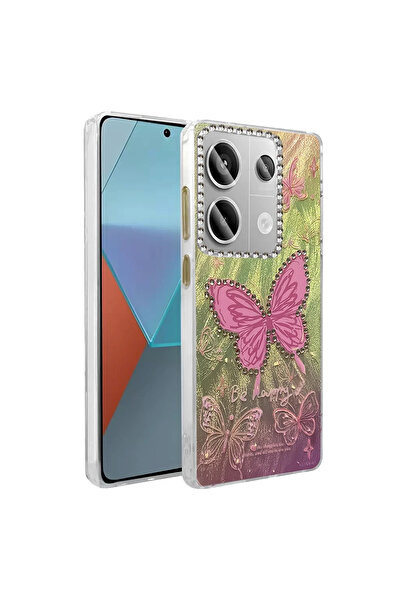 UnDePlus غطاء حماية لهاتف شاومي ريدمي نوت 13 برو 4G، غطاء ملون لامع بنقش بارز على شكل شفرة