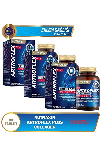 Nutraxin Artroflex Plus Collagen Tip 1 2 3 5 10 90 Tbl 3 KUTU Magnezyum Bromelain YumurtaKabuğu GlukozaminMsm