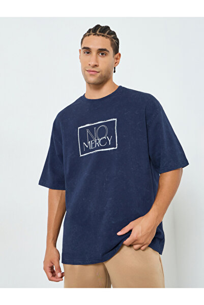 Styli Men Oversized Washed Crew Neck T-Shirt