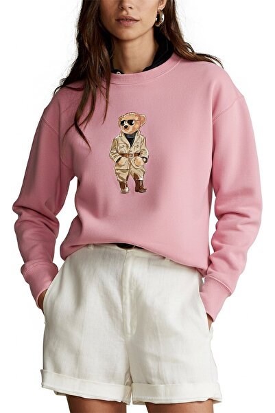 The Champ Clothing Жіночий оверсайз-светр Trench Bear з 3D-принтом, рожевий –...