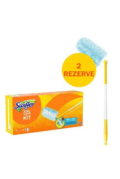 Swiffer Duster Kit XXL – Pămătuf de praf extensibil 90 cm, cu 2 rezerve, cap flexibil