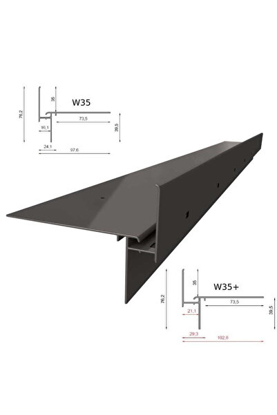 Renoplast W35 PLUS PROFIL PENTRU TERASE ȘI BALCOANE VENTILATE Grafit RAL 7024