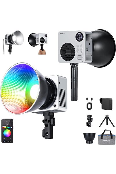 NEEWER مصباح فيديو LED بقوة 80 واط RGBWW مع بطارية 72 واط/ساعة