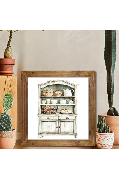 woodhomeworks One Piece Real Wood Framed Decor Pictură pătrată