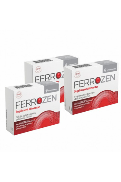 Eurofarmaco Ferrozen x30 capsule - Pachet 3 cutii Zephyr Labs