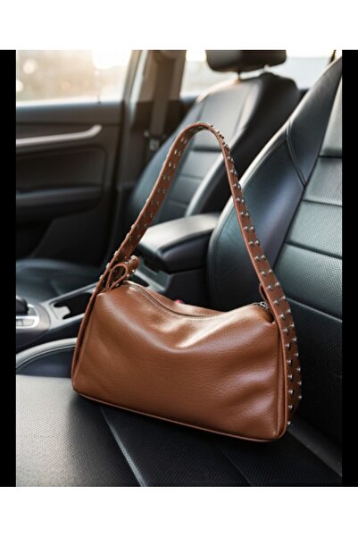 eflanmoda Single Compartment Soft Leather Women's Shoulder Bag