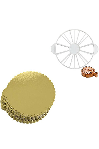 adin tasarım Cardboard Cake Base 50Pcs 28 cm Pie Base and Cake Slicer Cake Making Set for 8-12 People