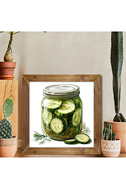 woodhomeworks One Piece Real Wood Framed Decor Pictură pătrată