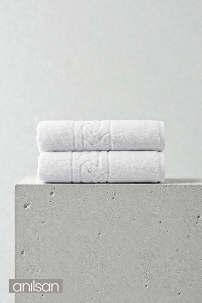 Anılsan Pachet de 2 prosoape de baie Rita - 70x140 cm, 240Gr, bumbac 100% , Prosoape de spa și hotel, potrivite pentru utilizare zilnică