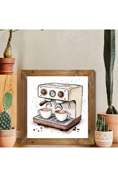 woodhomeworks One Piece Real Wood Framed Decor Pictură pătrată