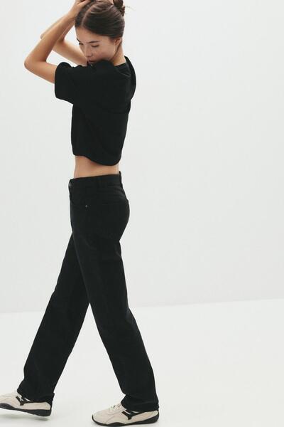 Pull & Bear Mid-waist straight-leg jeans