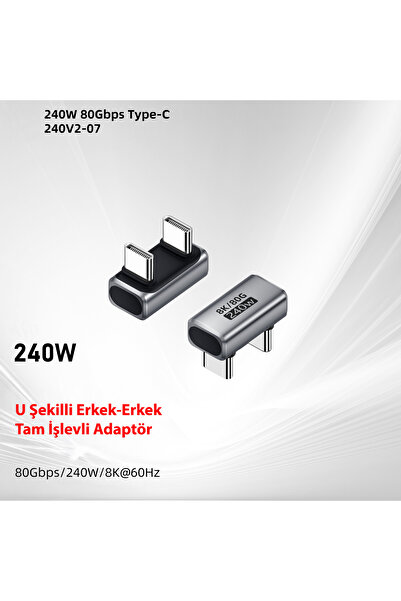 silabor Type-C adaptör USB4, Thunderbolt 5 cihazları için PD240W hızlı şarjı ...