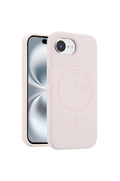 UnDePlus Apple iPhone 16E Kılıf Lansaman Silikon M-Safe Magnetik Şarj Jully K...