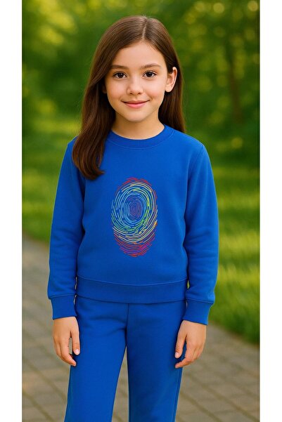 playwear Φούτερ ομάδας με στάμπα δακτυλικών αποτυπωμάτων για κορίτσια και αγό...