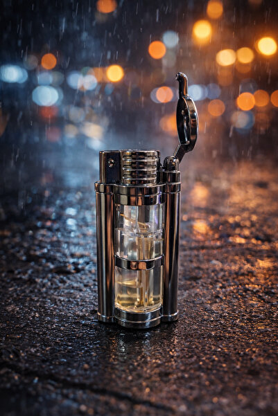 Wishing Accessory Farklı Renklere Sahip Pürmüzlü Rüzgarda Sönmeyen Çakmak