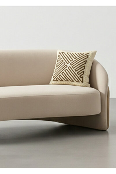 Destiva Home Colorful Spiral Punch Embroidered Decorative Throw Pillow Cover 42X42 cm